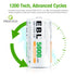 EBL Rechargeable C Batteries, 5000mAh Ni-MH High Capacity C Cell Battery, Pack of 4