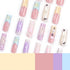 Long French Tip Press on Nails, 3D Pearl Fake Nails, Colorful Full Cover Acrylic Nails, Glossy Extra Long Stick on