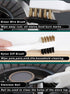 Kitchen Cleaning Scrub Brush - Deep Gas Stove Brass Wire Brushes with Stiff Bristles & Cooktop Scraper, Scrubber