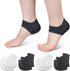 Silicone Heel Protectors for Cracked Heels, Heel Spurs, Plantar Fasciitis - Gel Heel Pads, 4 Pairs, Unisex, Black and