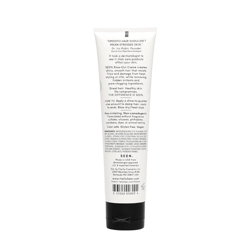 SEEN Blow-Out Creme, Fragrance Free - Non-Comedogenic & Sulfate-Free Hair Cream, Reduces Frizz