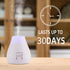 Essential Oil Diffuser - Waterless, Battery Powered, 3 Timer Settings for Bedroom, Yoga Room, Toilet, Pet Room, White