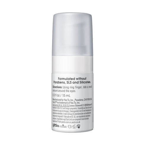 Yes To Avocado Daily Eye Cream, Fragrance-Free, Hydrating & Smoothing with Hyaluronic Acid & Omega 3, 0.5 Fl Oz