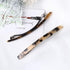 Luckycivia 2 Pack Hair Barrette - Long and Thin Handmade Celluloid Onyx Hair Clip, Elegant Automatic Hair Clip for