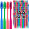 144 Pack Kids Disposable Toothbrushes with Paste - Bubblegum Flavor Pre-Pasted, Individually Wrapped for School