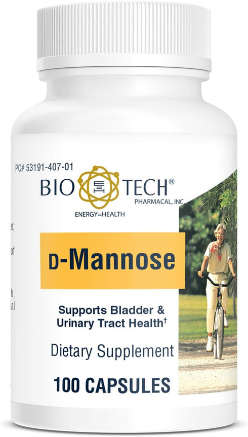 Bio-Tech Pharmacal D-Mannose, 100 Count, Supports Bladder and Urinary Tract Health