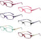 IVNUOYI 6 Pack Reading Glasses Blue Light Blocking, Fashion Ladies Spring Hinge Readers with Anti Glare UV