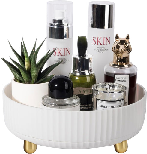 Anyoifax 360 Degree Rotating Makeup Perfume Organizer Tray, Spinning Cosmetics Storage for Bathroom Countertop