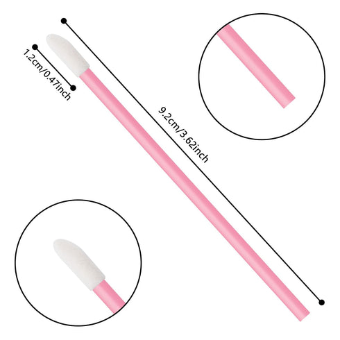 Pink Lip Wands Applicators Disposable, Vaincre 500PCS Lip Brush & Makeup Applicator Beauty Tool Kits