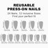 Press on Nails Medium Almond SWEKKE, Full Cover Fake Nails with 3D Bow Designs, 24Pcs Cute Acrylic Nails