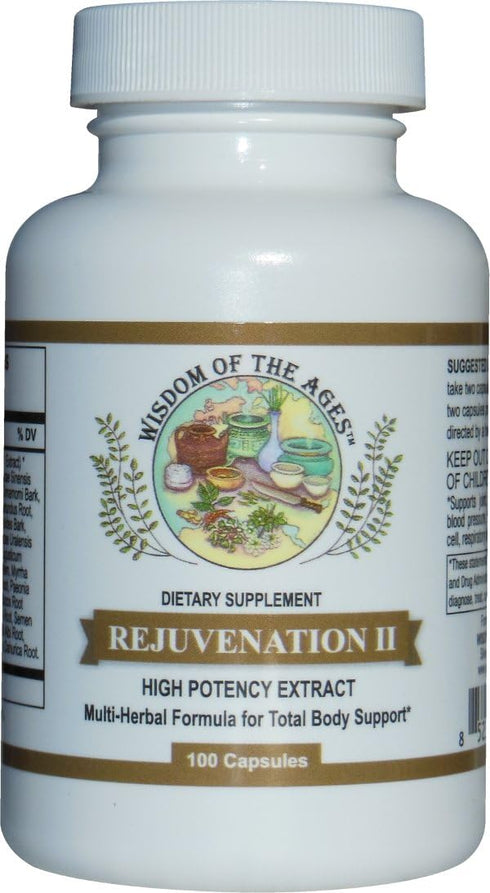 REJUVENATION II Multi-Herbal Supplement - Total Body Support, 100 Capsules