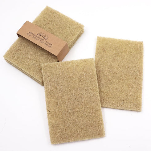 Natural Scouring Pads 15 Pack, Non-Scratch Eco-Friendly Coconut Fiber Kitchen Scrubbers for Dishes and Pots