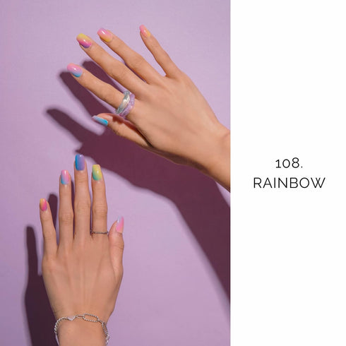 NAILOG Semi Cured Gel Nail Strips for Spring (20 Extra Long Polish Stickers/Wraps) ¦ Glossy & Long Lasting Soft Gel