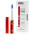 Pop Sonic Electric Toothbrush (Metallic Red) - Travel Toothbrush with 2 Speed & 15,000-30,000 Strokes/Minute