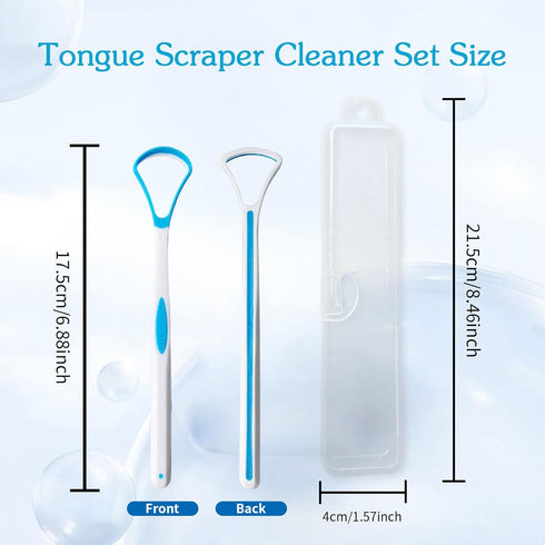 5 Pieces Colorful Plastic Tongue Scraper Cleaner Kit for Adults & Kids, Fresh Breath Accessory
