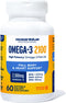 OceanBlue Professional Omega-3 2100, 60 Count, High-Potency Burpless Fish Oil Supplement, Orange Flavor
