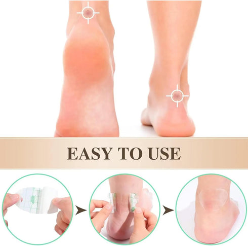 N-KONGJIAN 60 PCS Self Adhesive Invisible Heel Anti-Wear Sticker, Waterproof Foot Care Heel Protection Pad, Transparent
