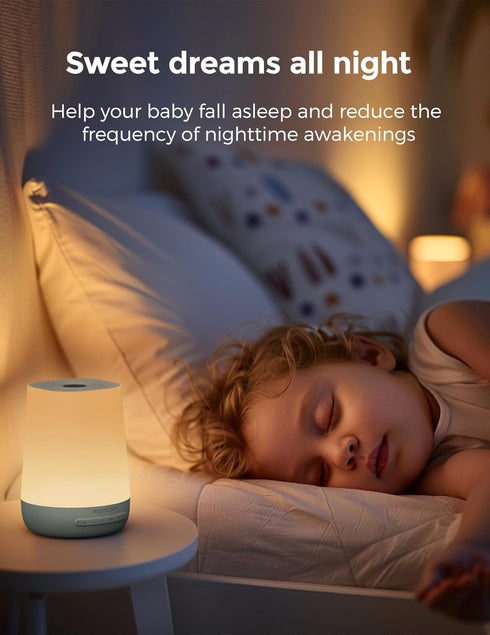 Momcozy 34 Baby Sound Machine, White Noise Machine for Baby Sleeping with Night Light, Toddler Sleep Trainer