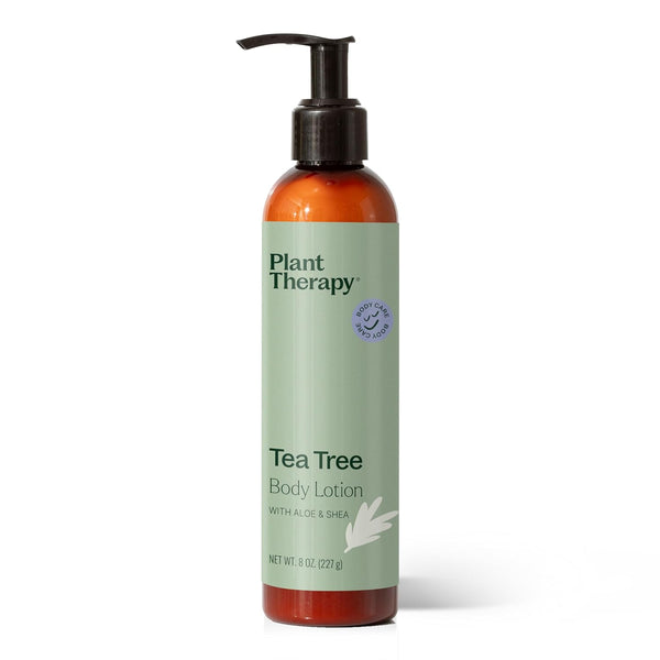 Plant Therapy 8 oz Tea Tree Body Lotion with Aloe and Shea to Hydrate and Nourish Skin with Botanical Ingredients