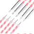 AUOCATTAIL Nail Art Design Tools 15pcs Painting Brushes Set with 5pcs 2-way Dotting Pens & Gold-rimmed Resin Palette