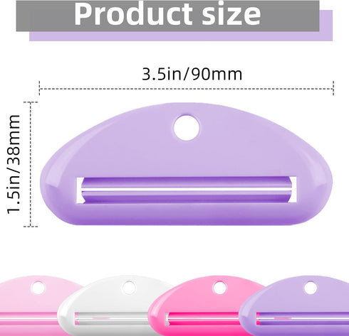 TKYZMS 4 Pcs Toothpaste Squeezer,Plastic Toothpaste Tube Squeezer Toothpaste Dispenser Hanging Toothpaste Clip