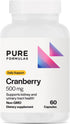 Cranberry 500 mg PureFormulas - 60 Capsules, Supports Kidney & Urinary Tract Health, Antioxidant Supplement