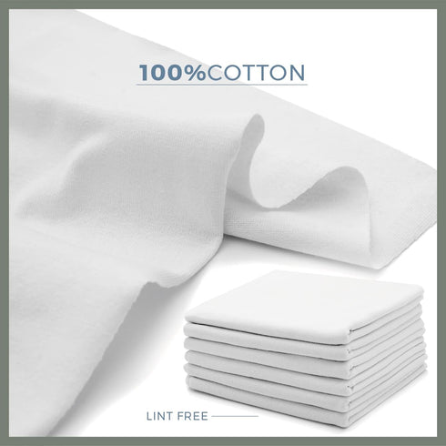 VALENGO New Lint Free Rags, 100% Cotton Cloth, Soft T-shirt Rags for Cleaning, Bag of 28 Rags 17”x17”