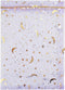 QIANHAILIZZ 100 Pack 7x9 Inch Moon Star Organza Jewelry Gift Pouch, Drawstring Wedding Favor Bags