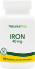 NaturesPlus Iron - 40 mg, 90 Tablets - Gluten Free, Vegetarian - 45 Servings
