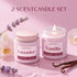 Set 2 Pack Scented Candles for Women, Soy Candles for Home Scented, Candle Gift with Lavender & Vanilla Scents