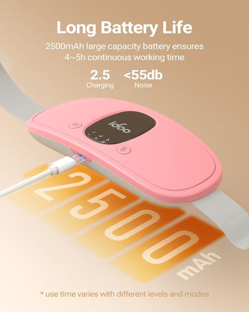 iDOO Pink Portable Heating Pad - Ideal Mother's Day Gift