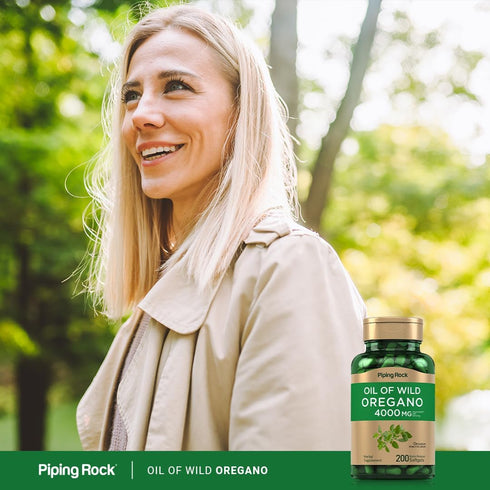 Piping Rock Oil of Oregano, 4000mg, 200 Softgel Capsules, Herbal Supplement, Non-GMO, Gluten Free Pills