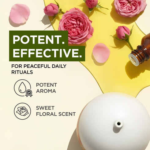 Set Set 2x10ml Australian Sandalwood & Rose Otto Essential Oils for Skin - Aromatherapy Grade Essential Oils - - Gya