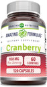 Amazing Formulas Cranberry Extract Supplement | 950 Mg Per Serving | 120 Capsules | Non-GMO, Gluten Free, Made in USA