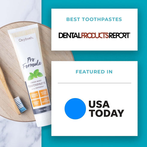 Oxyfresh Pro Formula Fresh Mint Toothpaste – Gentle Low Abrasion, Cosmetic Fluoride Free, 5.5 oz.