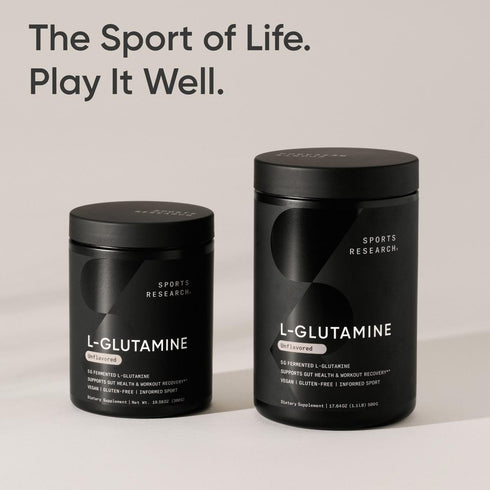 Sports Research L-Glutamine, Workout Recovery & Immune Health Support, 17.64 Oz