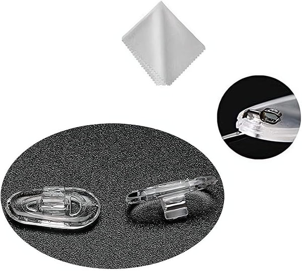 Push-in Glasses Nose Pads, 5 Pairs BEHLINE Soft Silicone Replacement Nose Piece, Clear Slide on Nose Guards (15mm,