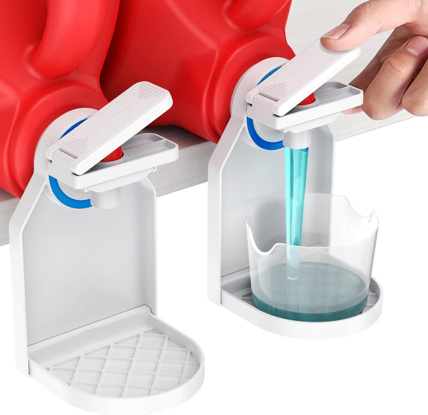 KMOUANTS 2 Pack Laundry Detergent Dispenser Cup Holder, Nozzle button upgradeEasily No More