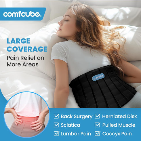 Back Ice Pack for Lower Back Pain Relief, 2 Hours Long Lasting Cold Therapy Flexible Wrap for Back Injuries, Sciatica,