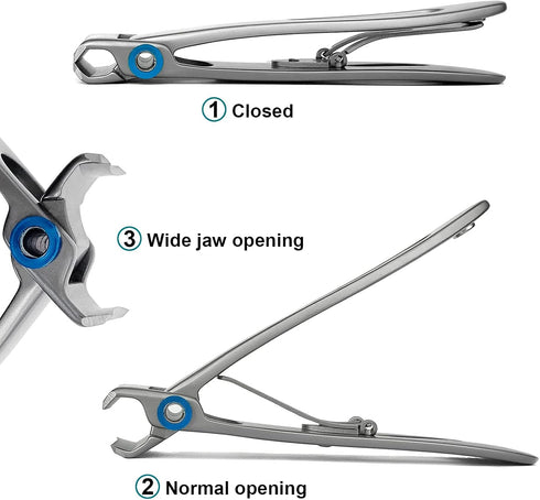 Large and Small Nail Clippers Set, Heavy Duty Stainless Steel Toenail Clippers for Thick Toenails, Men & Women