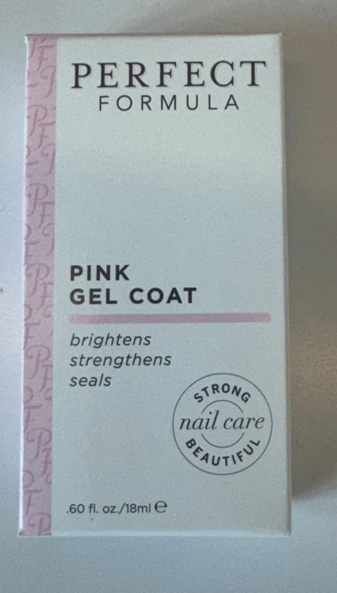 Perfect Formula Pink Gel Coat, Nail Strengthener and Hardener for Women, Keratin Treatment for Damaged Nails