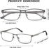 EYECEDAR 5-Pack Reading Glasses for Men, Rectangular Style with Metal Spring Hinges, 1.50