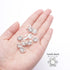 YISSION 20Pcs Mini Rhinestone Flower Hair Clips, Cute White Pearl Hair Pins, Wedding Hair Accessories for Women Girls