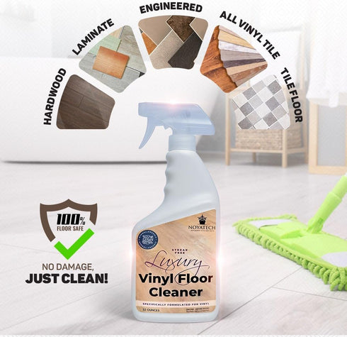 LVP Floor Cleaner. Streak-Free Luxury Vinyl Floor Cleaner. For Hardwood, Laminate, and Natural Wood Flooring. Pet Safe