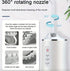 Dental Flosser Water Jet Oral Irrigator, Portable Rechargeable, Multiple Pressure Modes for Teeth and Braces