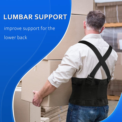 Back Brace Lumbar Support Belt, Adjustable for Women and Men, Pain Relief and Injury Recovery