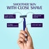 Mom & World ShaveRush Mellow Body Razor, 4 in 1 Stainless Steel Twin Blade with Aloe Vera Strip, Pack of 5
