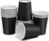 Paper Cups 8 oz, 25 Pack Disposable Coffee Cups for Hot or Cold Beverages, Party & Event Use - Black