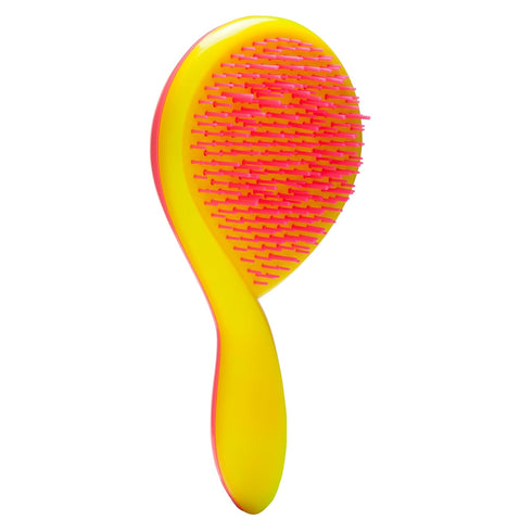 Michel Mercier The Girlie Detangle Brush - Painless Detangling Hair Brush for Thick and Curly Hair (Pink-Yellow)