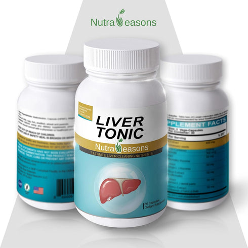 Packaging 60 Liver Tonic - New Liver Cleanse Detox & Repair with Milk Thistle, NAC, Choline Bitartrate, Ginger